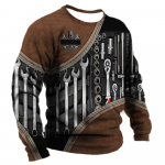 Meeste T-s&auml;rk Retro T-s&auml;rk Suveriided isikup&auml;rastatud nimi Mehaanik mehaanik 3D printimine 5xl spordis&auml;rk pikkade varrukatega S
