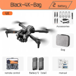 Uus K9Pro RC droon kahe kaameraga 4K professionaalne lainurk optiline voolu positsioneerimine neljasuunaline takistusi v&auml;ltiv mini kokkupandav neljakopteri m&auml;nguasi Black-Dual4K-Bag-2B