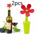 2 tk P&auml;evalille Kujuline Veinipudelikork Silikoonist Veini &Scaron;ampanjapudeli Kork Kodu K&ouml;&ouml;ki Baari jaoks ( V&auml;rv juhuslik )