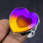 Bi-Color Tourmaline Gemstone 925 Sterling Silver gift Jewelry Ring Size 7.5 P8k29
