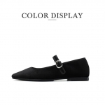 Velvet Mary Jane Ballet Flats naiste kingad Leopardprint Mugavad pehmed &uuml;mara varbaga lamedad kingad naistele 35 must