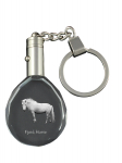 Fjord Horse - pendant with a picture of a horse, crystal key ring in a gift box, unique gift by Art-Dog brand