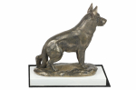 German Shepherd Dog, Alsatian Wolf Dog - dog figurine, figure on a white base, trophy for Art-Dog dog show exhibition