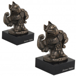 Bull Terrier, Bully V - Dog statue, bust on stone base, sculpture, trophy for dog show by Art-Dog brand