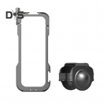 Action Camera Video Cage kaitseraam P&otilde;rutuskindel l&ouml;&ouml;gikindel Kergesti paigaldatav metallist kaitseraam Kaamera puuri tarvikud Insta360 X4 jaoks must