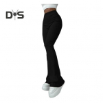 Naiste p&uuml;ksid k&otilde;rge elastne v&ouml;&ouml;koht veniv &uuml;hev&auml;rviline niit, &otilde;huke istuvus, laienev &auml;&auml;ris, pehme, soe t&auml;ispikk jooga spordip&uuml;ksid s&uuml;gistalvised dressip&uuml;ksid S aprikoosi