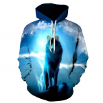 Suurem&otilde;&otilde;tmelised metsik loomahunt kapuutsiga meeste kampsunid 3D-printimisega j&auml;&auml;seeria pullover, pikkade varrukatega pusad T&auml;navar&otilde;ivaste topid S