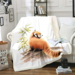 Punase Panda Tekk Soe Hubane Punane Panda Flanellist Visketekk Voodi, Diivani, Reisi, Elutoa jaoks Teismelistele T&auml;iskasvanutele, Punase Panda S&otilde;bra Kingitused 30x40in white