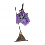 Flying Witch Halloween Decor on Broom,Flying Hover Witch,Novelty,Halloween Decoration for Party