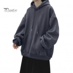 Meeste s&uuml;gistalvine kapuuts Pingutuspael puhas v&auml;rvi elastne mansett paks pluss suur suur plaaster tasku kapuutsiga lahti hoidke soojas keskmise pikkusega spordipaar topp M tumehall v&auml;rv