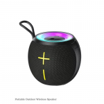 1800 mAh ereda valgusega mini Bluetooth-k&otilde;lar kaasaskantav ruumiline v&auml;lisk&otilde;lar subwoofer must
