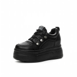 Fujin 9cm Mikrokiud Ehtne Nahk Vulkaniseeritud Suvi K&otilde;rge Br&auml;nd Mugav Kevad S&uuml;gis Platvorm Naiste J&auml;me Toss Loafer Kingad 37