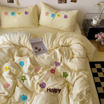 Puuvillane neljaosaline voodipesukomplekt, tekikott, tekikott, lina, kolmeosaline komplekt &uuml;hiselamu jaoks 1.5m bed