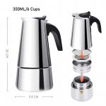 200/300 ml roostevabast terasest espresso perkolaator kohvimasin espressokanni kohvimasin 300ML