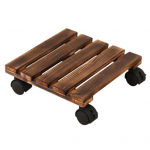 Ratastega puidust taimealus 40 kg kandev&otilde;imega Rullijaama Caddy mitmeotstarbeline lillepotialus 360&deg; lukustatavate ratastega S