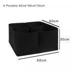 Mitmerestiline 4/8 taskuga vilt k&ouml;&ouml;giviljade jaoks Lilled T&otilde;stetud aiapeenar Ruudukujulised taimekasvatuskotid Ristk&uuml;likukujuline istutuskott 60*60*30cm
