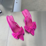 2024 Suvine Br&auml;nd Naiste Slingback Sandaalid K&otilde;rge Kontsaga Moes Vibu Terava Ninaga Peale Libistatavad Daamide Elegantsed Kleidi K&otilde;rged Kontsad Suur Suurus 43