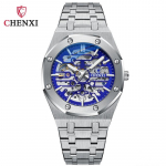 CHENXI Originaal Uus Automaatne Meeste Tippbr&auml;nd Roostevabast Terasest Mehaaniline K&auml;ekell Spordi Meessoost Kellad Reloj Hombre sinine/h&otilde;be