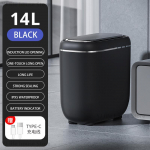 14L automaatse anduriga pr&uuml;gikast Kitsas nutikas vannitoa pr&uuml;gikast WC pr&uuml;gi&auml;mbriga pr&uuml;gikast k&ouml;&ouml;gi taaskasutamiseks nutikas kodu USB Charging must