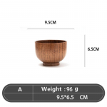Jaapani stiilis puidust kauss Jujube puidust kauss Loominguline laste riisikauss suur &uuml;mmargune supikauss lauan&otilde;ud A