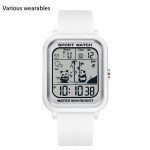 Elektrooniline &uuml;he nupuga ruudukujuline &uuml;leminekuga kell teismelistele ja &otilde;pilastele, veekindel trendikas meeste ja naiste kell