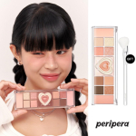 Peripera All Take Mood Like Palette + Brush, 02 Peach Heaven, 1 komplekt beige