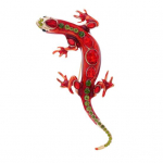 Vintage roomajakujuline pross Peen kunstkristalln&otilde;el loomakujuline meeste riided m&auml;rk moeaksessuaarid punane