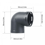 60 mm &otilde;hutoru plasttoru p&otilde;lve v&auml;ljalaske pistik sobib 2KW Eberspaecher W ebasto k&uuml;ttekehale autotarvikud L &otilde;hutoru toru