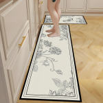 Kerge luksuslik sissep&auml;&auml;suukse veranda p&otilde;randamatt majapidamises libisemiskindel mustus kulumiskindel mustus kergesti puhastatav jalamatt pehme diatomimudavaip 40*120cm