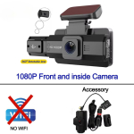 1080P Kaamera Autole WIFI APP Kahe objektiiviga Kriipsukaamera Autodele Videosalvesti Eesmine ja salongipoolne Kaamera S&otilde;idukile Auto Tarvik Without WiFi