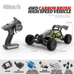 Uus 1:16 Skaala 4WD RTR Harjadeta Kiired RC Autod Igasugune Maastik Maksimaalne 70km/h Maastikul Hobi Elektriline RC Buggy RC Veoauto Kingitused T&auml;iskasvanutele Poistele kollane