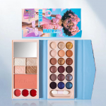 Multifunktsionaalne meigialuse puudripuhv lauv&auml;rvipaleti pintsel, mis sisaldab lauv&auml;rvi kontuurimiskomplekti puudri huulel&auml;iget algajatele T&auml;ielik meigikohver A