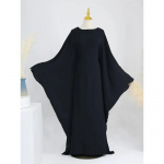 Ramadan Eid Pehme krepp Khimar Batwing Abaya Dubai Islami moslemi tagasihoidlikud Aafrika kleidid naistele Kaftan Kebaya Robe Femme Musulma Size two armee roheline v&auml;rv