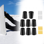 8 Pieces Vertical Ski Hanger Rack Snowboard Holder Easy to Install Wall Mount with Screws