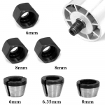 6/12 tk 6/6,35/8 mm frees-tangide adapteri tsangide padruni graveerimine trimmimismasin elektrilise freesi tarvikud