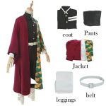 Anime Kimetsu No Yaiba Tomioka Giyuu Cosplay Kost&uuml;&uuml;m Aksessuaarid &Uuml;likond Vormiriietused Kost&uuml;&uuml;mid Parukas Laps T&auml;iskasvanu Pidu Kingitus XL nagu n&auml;idatud v&auml;rv