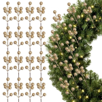 Kunstmarjad Punane Kuld H&otilde;be Kunstlik Marjade Oks Kirss Tolmukas J&otilde;ulud DIY Lilleline P&auml;rg Ornament Uusaasta Peo Dekoratsioon 1PCS h&otilde;be
