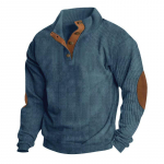 Meeste Retro 5XL Sametist P&uuml;stkrae Pullover Jakk S&auml;rk 4XL denim sinine v&auml;rv