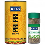 Keya 100% Natural Mixed herbs | Pure & Refreshing| Organic Dried Herb, 23gm & Keya Piri Piri | Exotic Spices Mix 80gm | 100% Organic