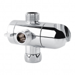 3?Way Shower Head Diverter ja Mount Combo du&scaron;ivarrele paigaldatud ventiiliga vannituba