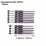 Piludega Phillipsi kruvikeeraja otsikute komplekt, magnetiline puuri jaoks 1/4 kuuskantvarrega ristkruvikeeraja otsiku komplekt Elektrilise t&auml;ppist&ouml;&ouml;riista tarvik