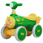 Baby Balance Bike 4 rattaga v&auml;ikelapse k&otilde;ndija jalgratta m&auml;nguasjad S&uuml;nnip&auml;evakingitused t&uuml;drukule 1&ndash;3-aastastele lastele J&otilde;ulukingid muusikaga roheline