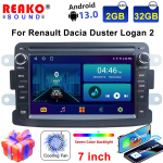 Androidi autoraadio GPS AHD jaoks Renault Dacia Duster Logan 2 Sandero Lodgy Lada Xray Captur Dokker auto multimeediumipleier FM/RDS 4 core 2GB+32GB carplay