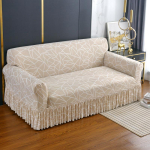 1 tk elastne tr&uuml;kitud diivani kate koos seelikuga diivani kate Diivani kate M&ouml;&ouml;blikaitse Magamistoa Kontor Elutoa Kodukaunistus Small white