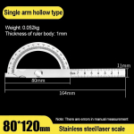 180-kraadine nurgam&otilde;&otilde;tur &uuml;lit&auml;pne metallist nurgaotsija goniomeeter roostevabast terasest p&ouml;&ouml;rlev m&otilde;&otilde;tejoonlaud puidut&ouml;&ouml;tlemise joonlaud