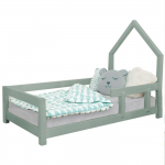 Lit cabane enfant POPPI 80 x 160 vert sauge 1