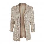 Naiste litritega kardiganmantel s&auml;rav avatud esiosaga bleiser slim fit &uuml;hev&auml;rviline XL &scaron;ampanjav&auml;rvi