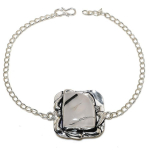 Black Rutile Handmade 925 Sterling Silver Jewelry Bracelet 7-8 g7s65