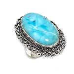 Natural Republic Larimar v&auml;&auml;riskivi 925 sterlingh&otilde;be ehted s&otilde;rmus suurus 7 V2C25