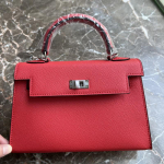 24 uus ehtsast nahast naiste kott peopesa mustriga mini 22CM25 kott h&otilde;bedane pandlaga k&auml;ekott &uuml;he &otilde;laga 22CM+2 shoulder straps without lock punane